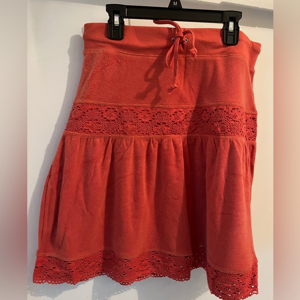 BCBGMaxAzria Orange Terry Cloth Skirt | Size Medium
